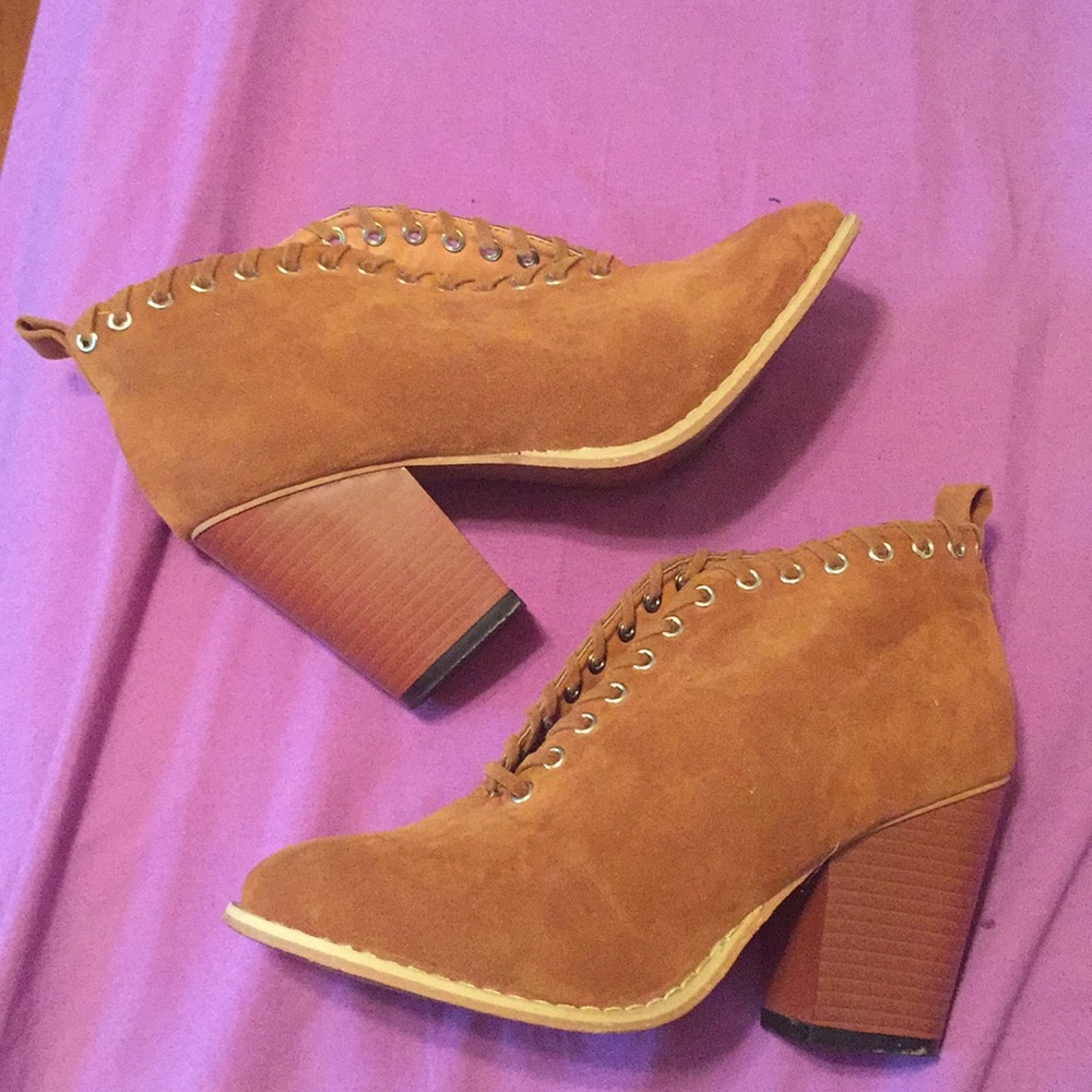 Tan Suede Booties